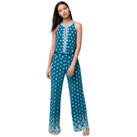 White House Black Market Pants - White House Black Market Printed Knit Jumpsuit - Women's